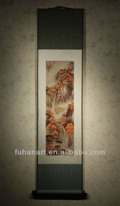 silk gifts, home decoration hangs a picture,souvenir,Custom painting
