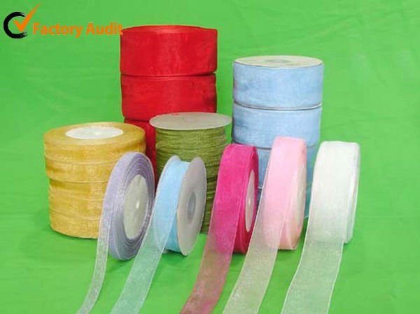 Colourful elastic ribbon for hair ties