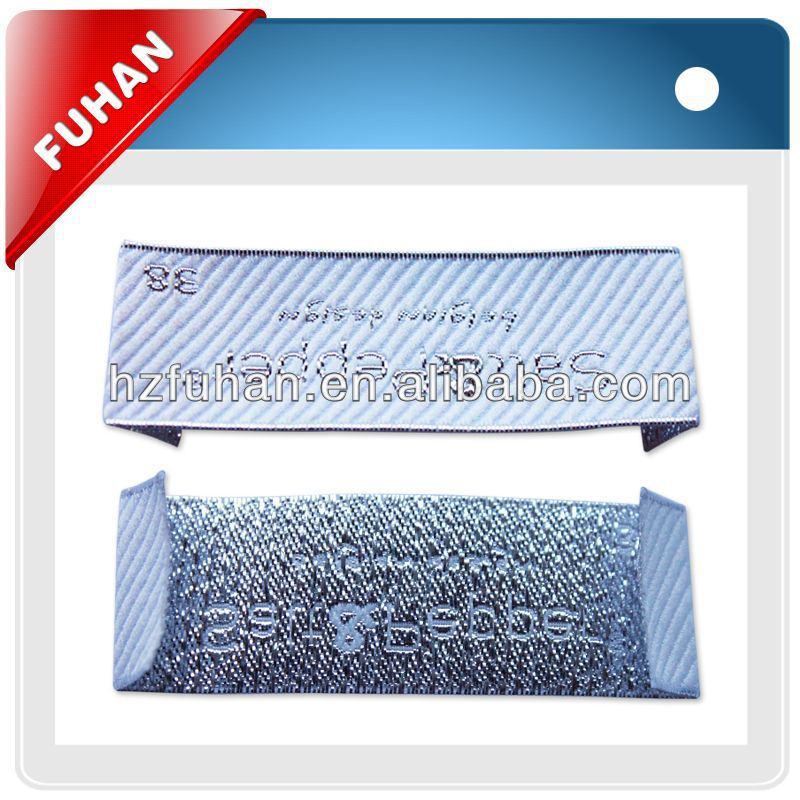 Brand Garment metallic thread woven label