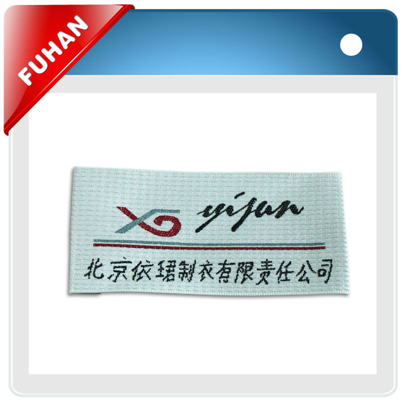Hangzhou manufacturer free design hot cut technic woven label