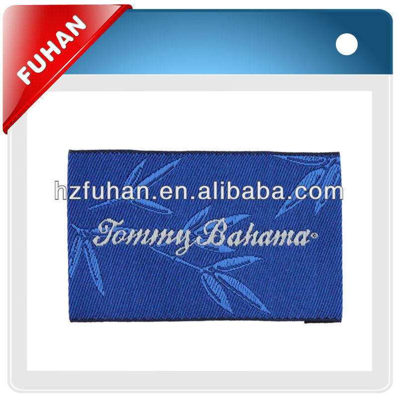 High quality mitre folded woven label for garment