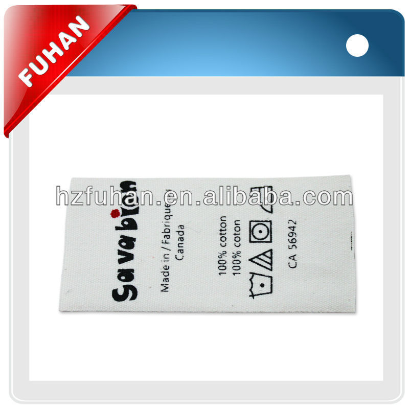 New Arrival 100 polyester care label for garments