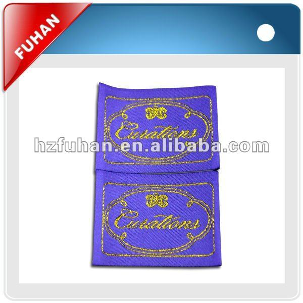 Cheap High Density Damask woven labels for jeans