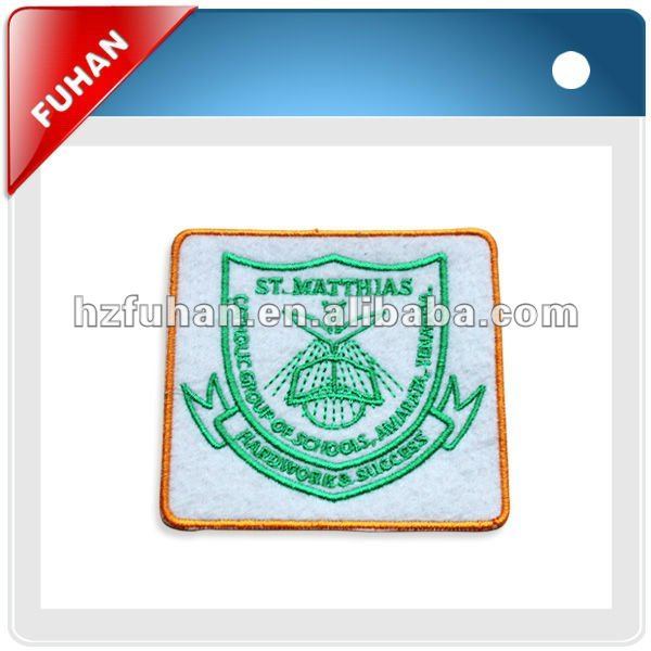 beautiful design woven garment patches with hot melt