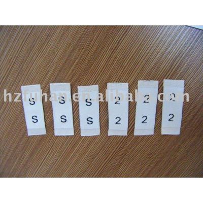 size and number woven label Direct factory