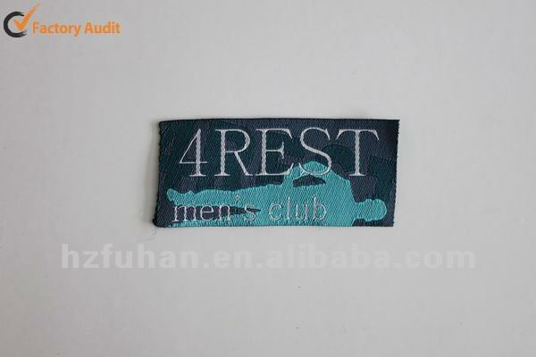 Flower embroidered woven labels for kid's clothing