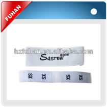 soft folded woven neck labels for suits and garments