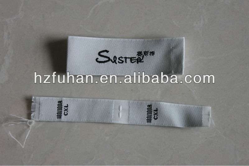 woven brand name lables for clothing wash care information