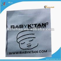 high density white woven patches for bags