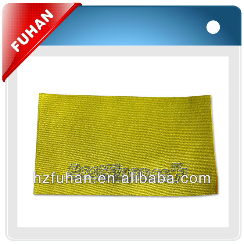imitate fur fabric gold clothing woven label