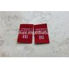 Festival red woven &printed labels for PROM gowns