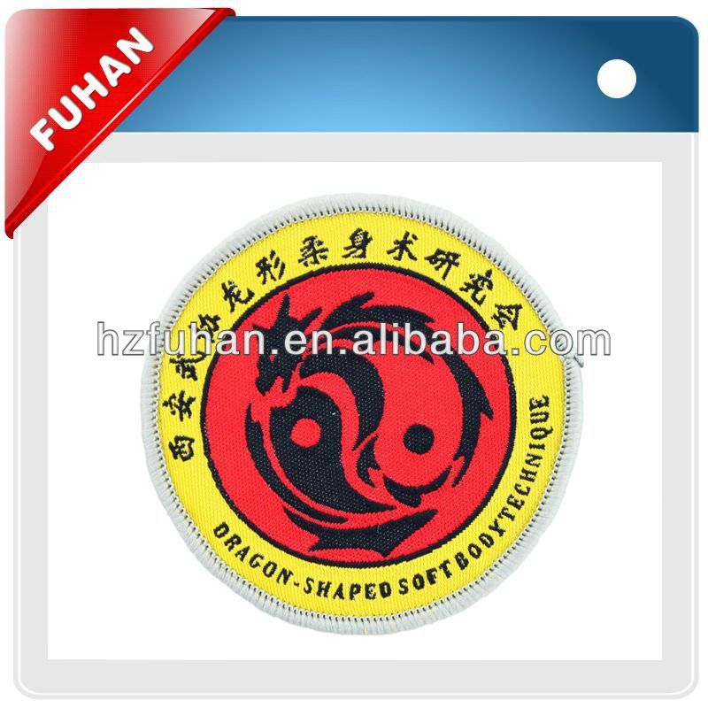 custom embossed clothing woven patch