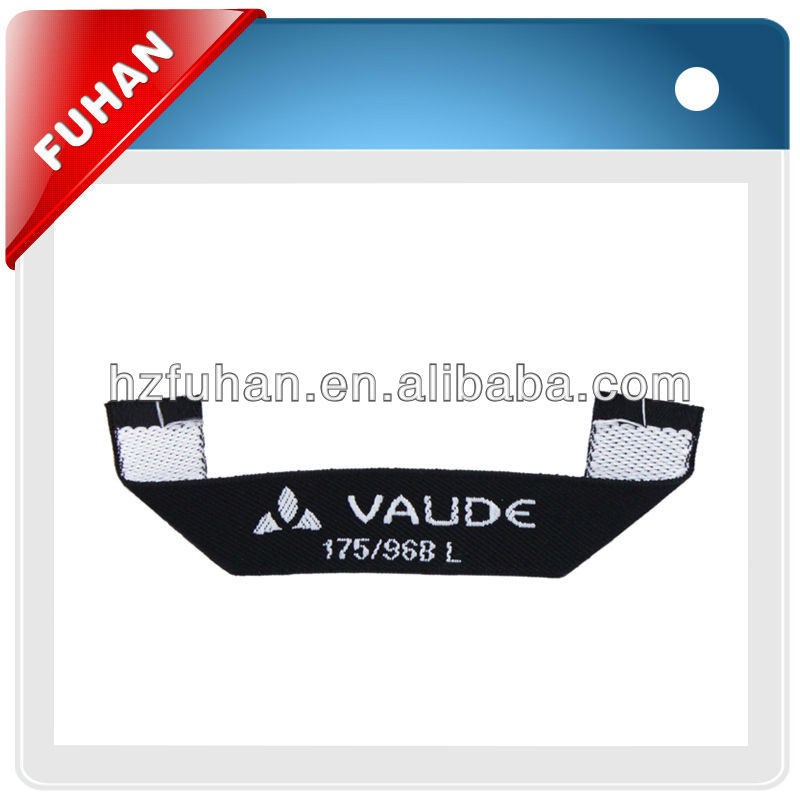 Supply high quality polyester yarn iron on woven labels