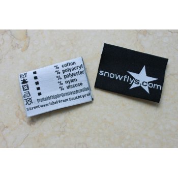half folded main label for clothing