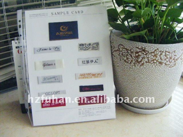 soft edge woven garment label with side folding