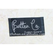 woven label with silver logo for womens garment