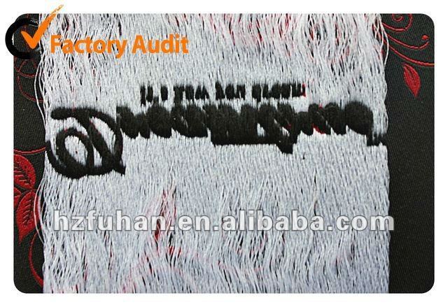lovely design laser cutting garment woven label