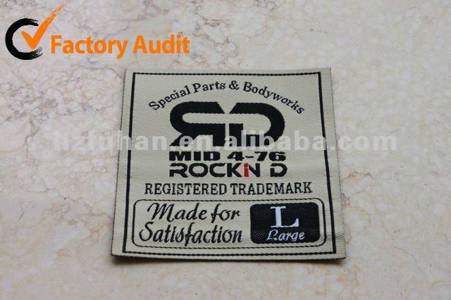 Edge Cutting Polyester Textile Embroidered Garment Label