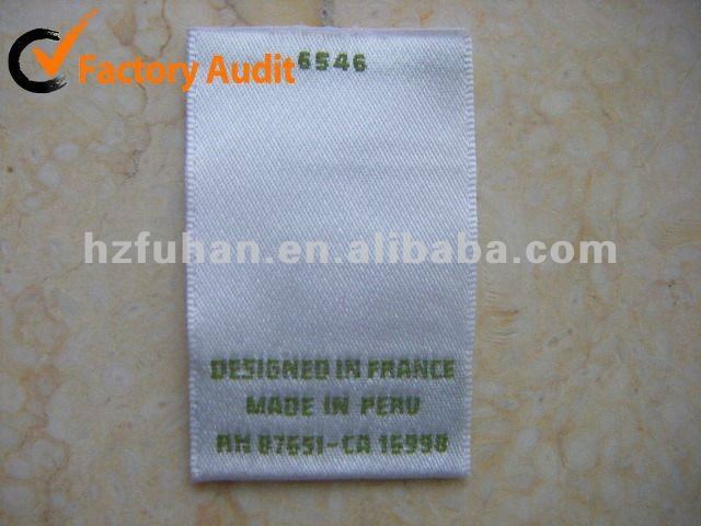 woven label wholesalers, customize half folded woven label
