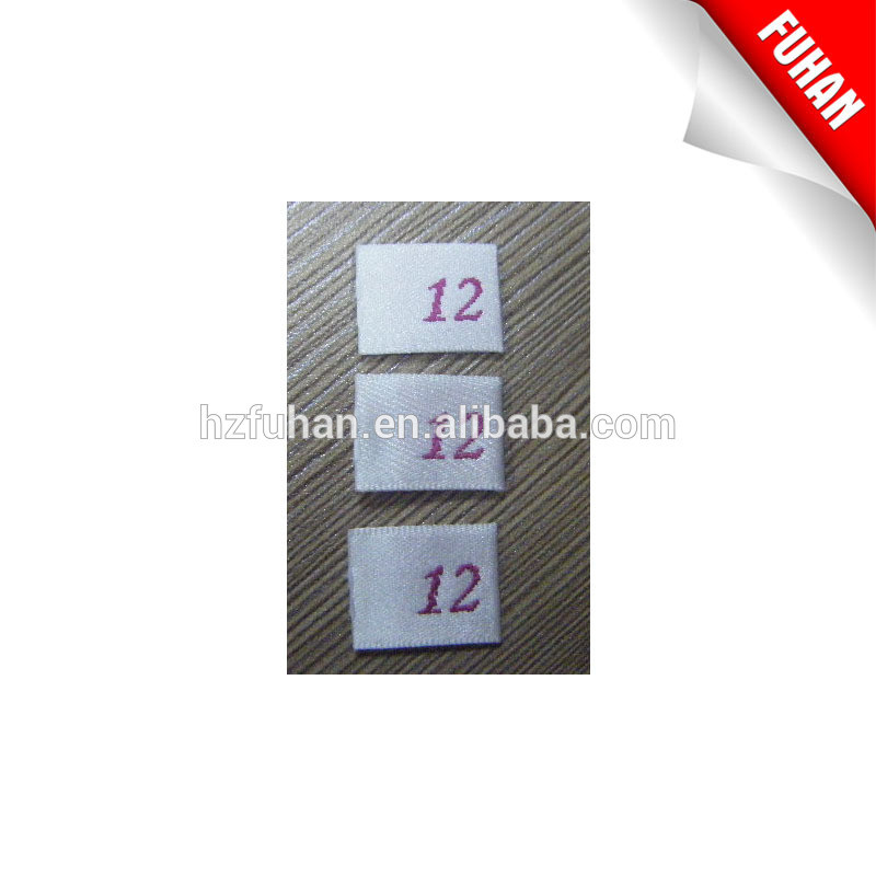 Hot selling cheap price clothing size woven label