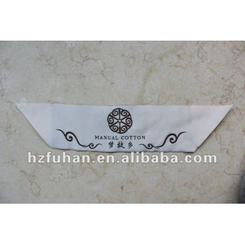100% polyester home textile woven label