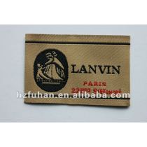 colored jeans fabric woven label
