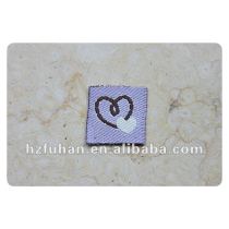double heart woven label