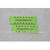 salubrious green woven label