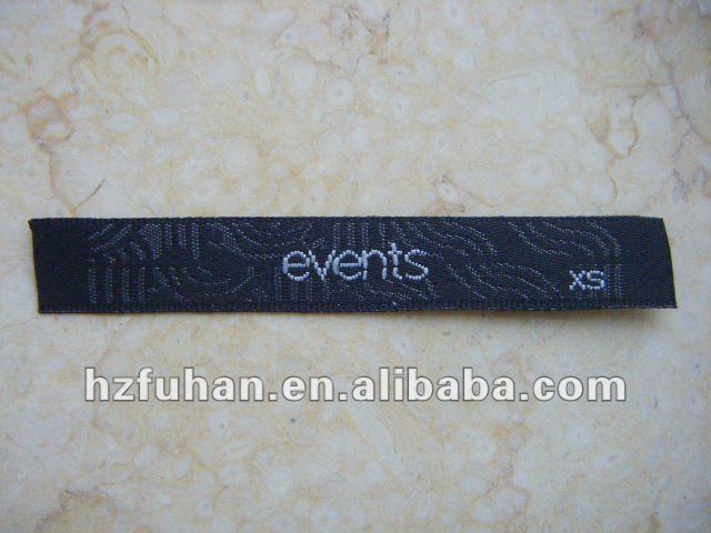 the logo "events"woven label for clothing