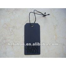 abrasioncutting hang tag and a string