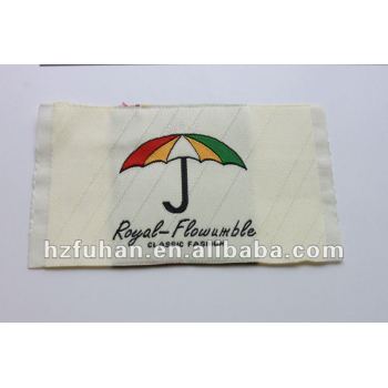 classic fasion woven label with an umbrella