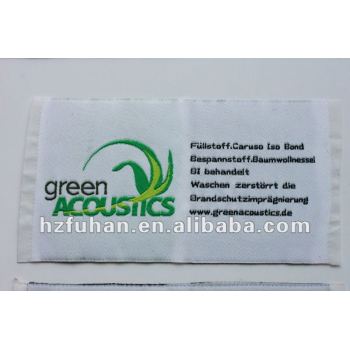 green English letter woven label for shirt