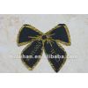 gloden butterfly woven label for wedding dress