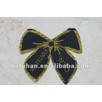gloden butterfly woven label for wedding dress