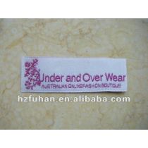 Woven label for handbag for garment