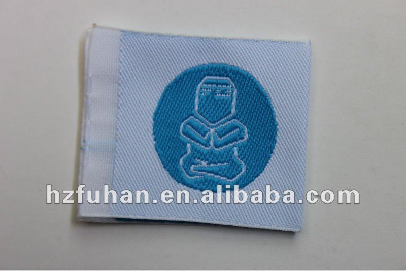 blue label wholesale woven label