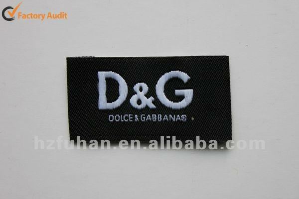 Satin woven labels for jersey