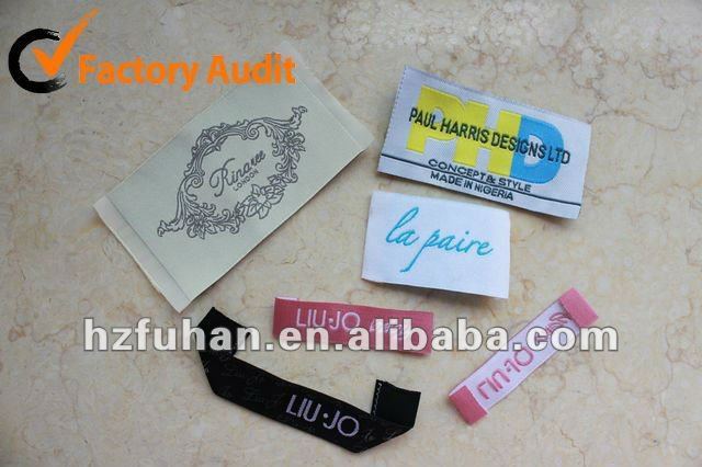 woven label wholesalers, customize triangle fold woven label