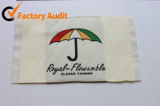woven label wholesalers, customize make polyester neck tags for t-shirts