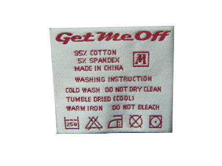 Colorful design Woven label for apparel with melt glue on back