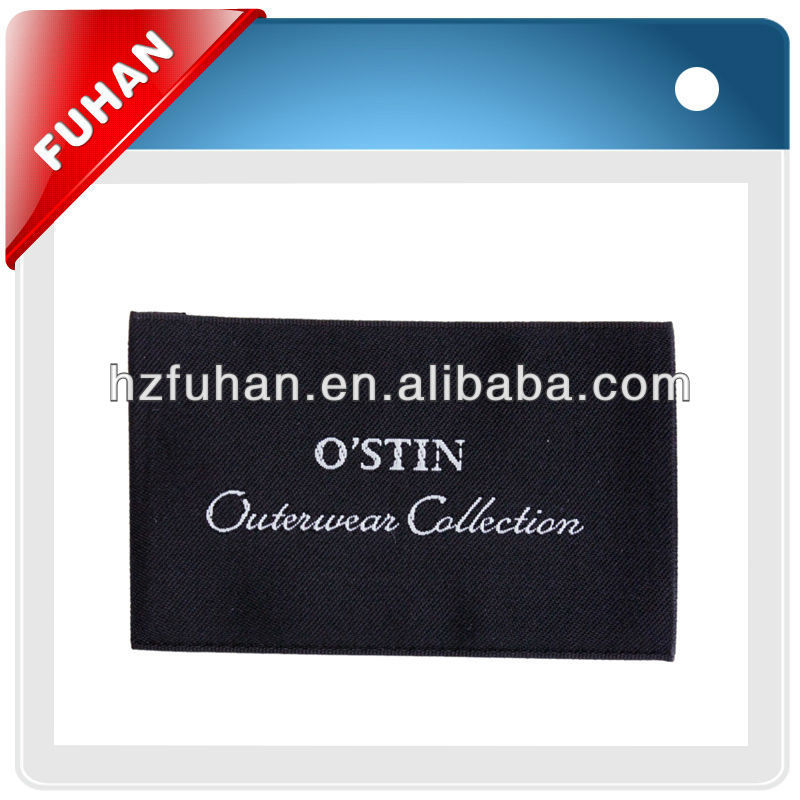 100% polyester woven label name labels for clothing