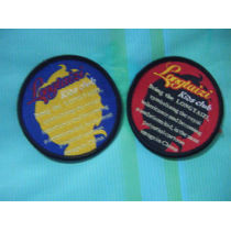 Colorful textiled woven garment label,Garment heat seal label