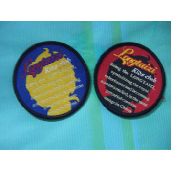 Colorful textiled woven garment label,Garment heat seal label