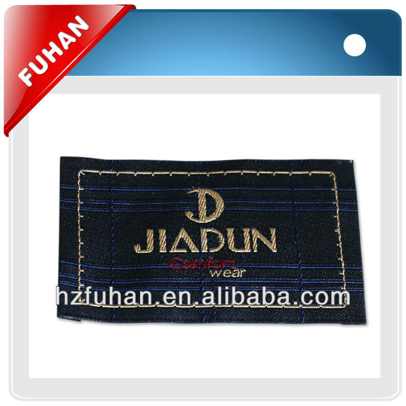 2013 Hot-sale gold thread woven label