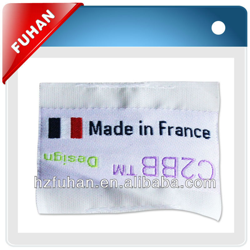 end folded authentication branded woven label