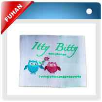 China Directly Factory Hot Cutting Woven Label or neck label for clothing