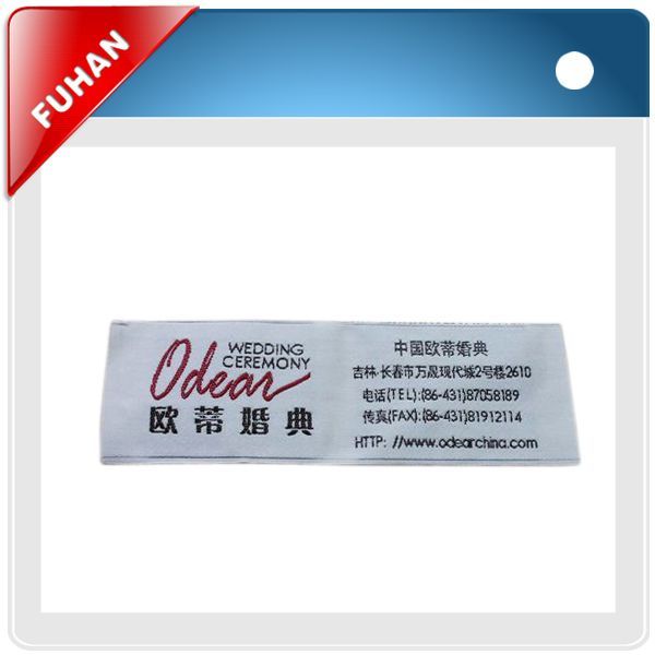2013 newest style woven clothing tags labels