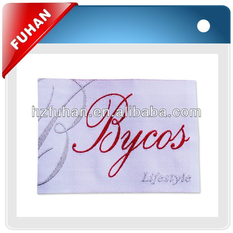 With 100% polyester woven logo label FH-W617