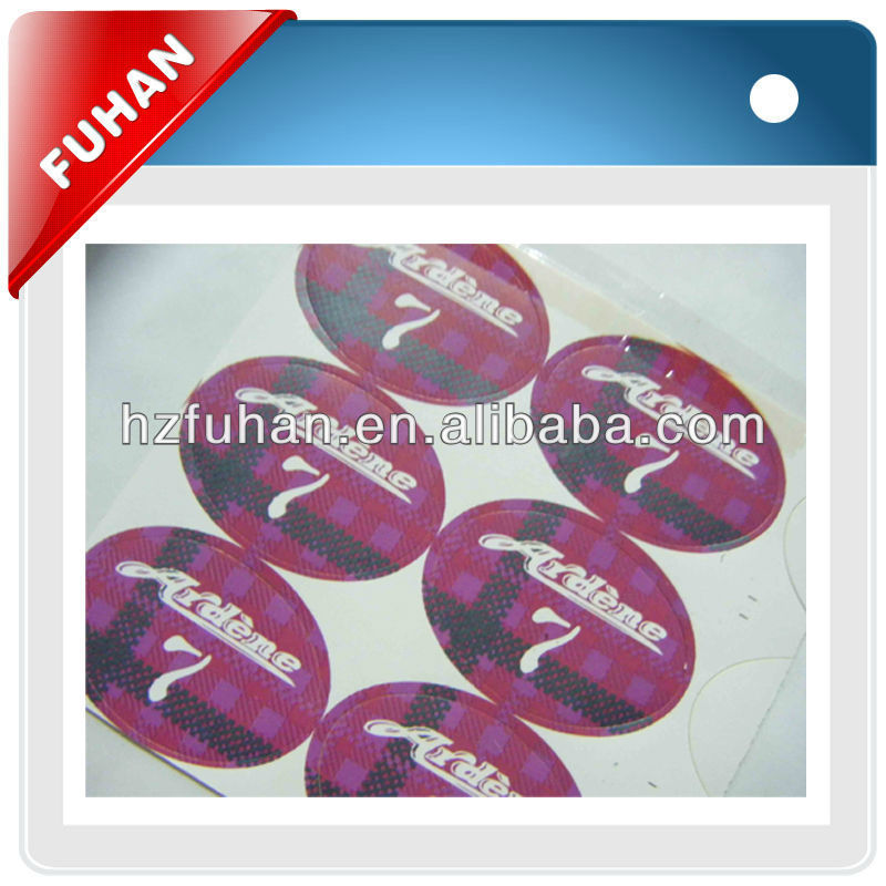 Directly factory sticker hangtag for clothing with high quality
