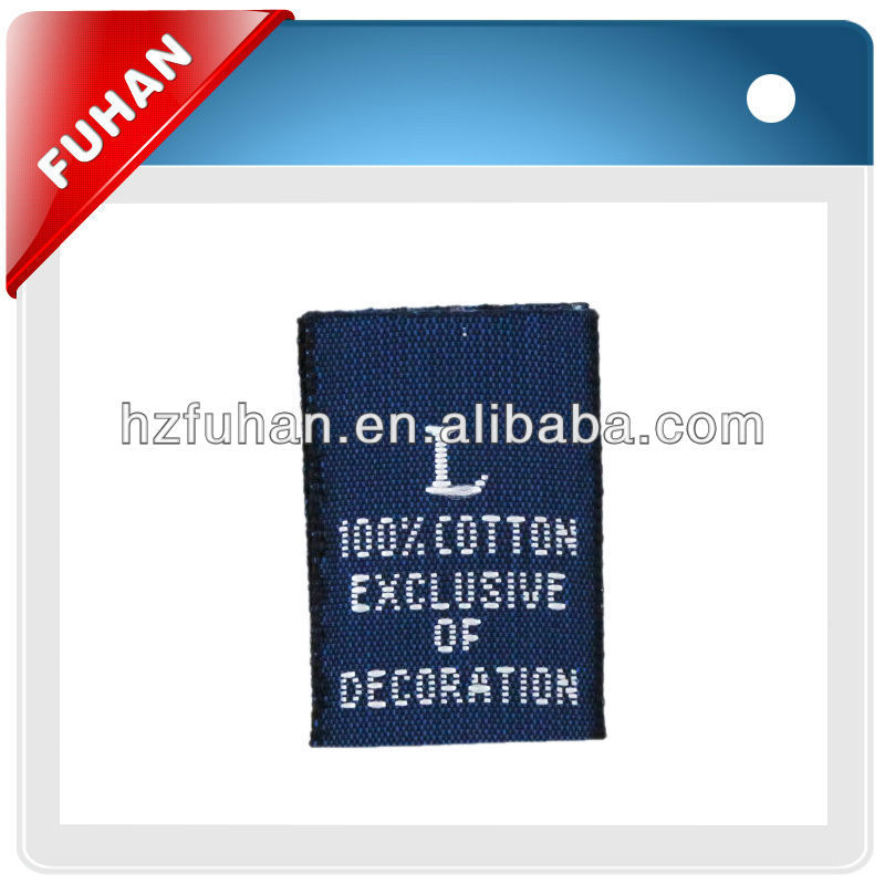 2013 Best Quality woven loop fold label for clothes